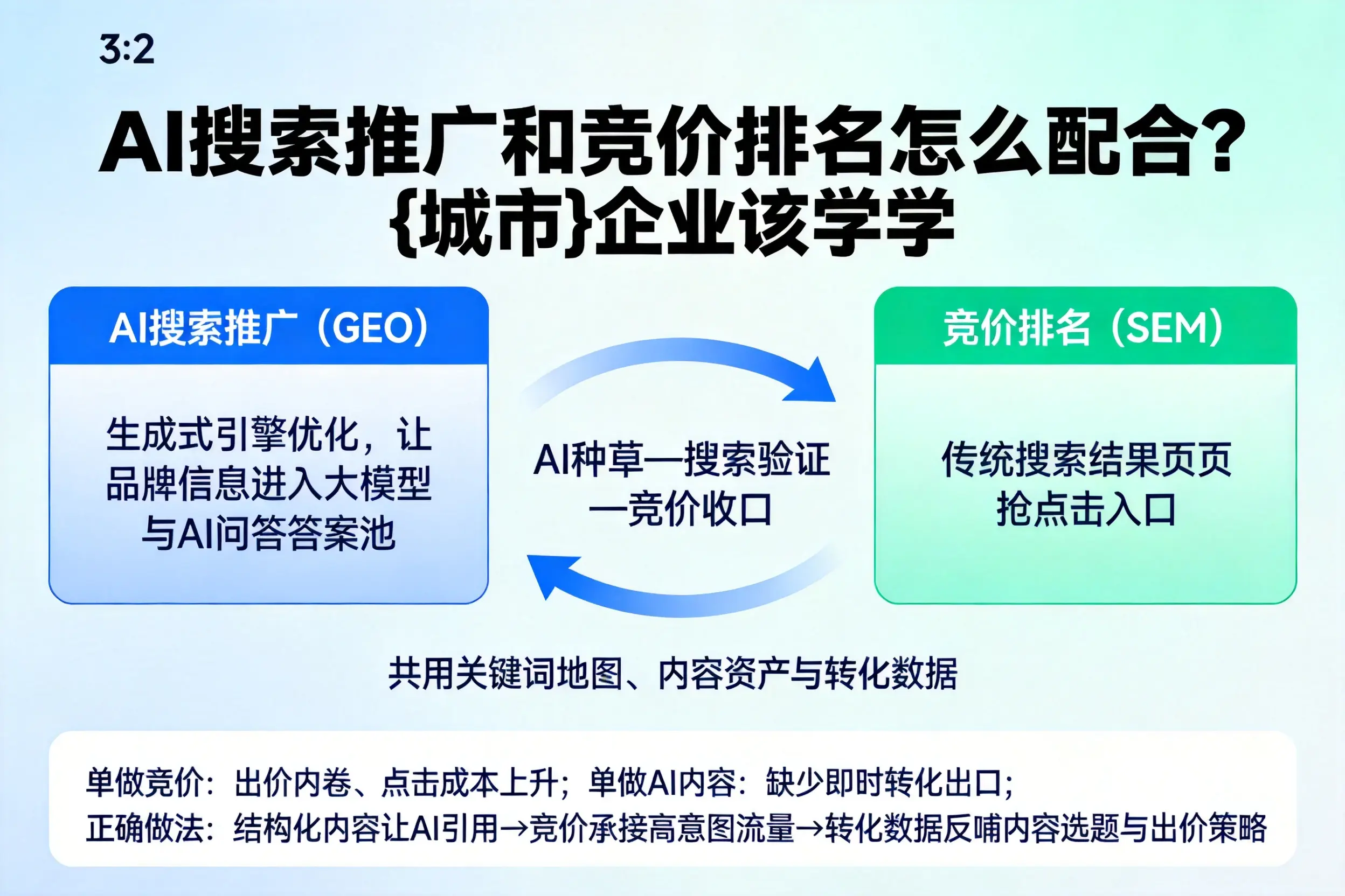 AI搜索推广和竞价排名怎么配合？吕梁企业该学学
