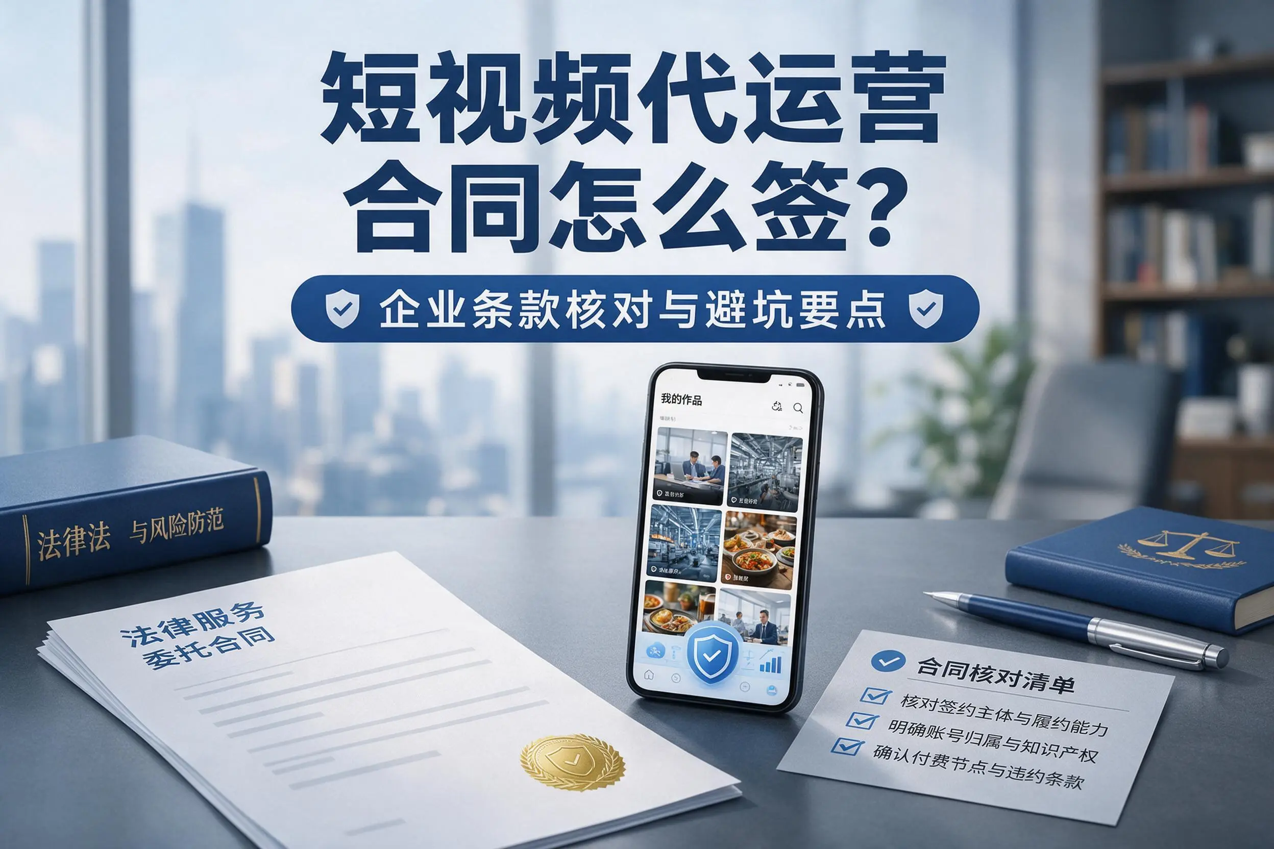 短视频代运营合同怎么签？吕梁企业条款核对与避坑要点
