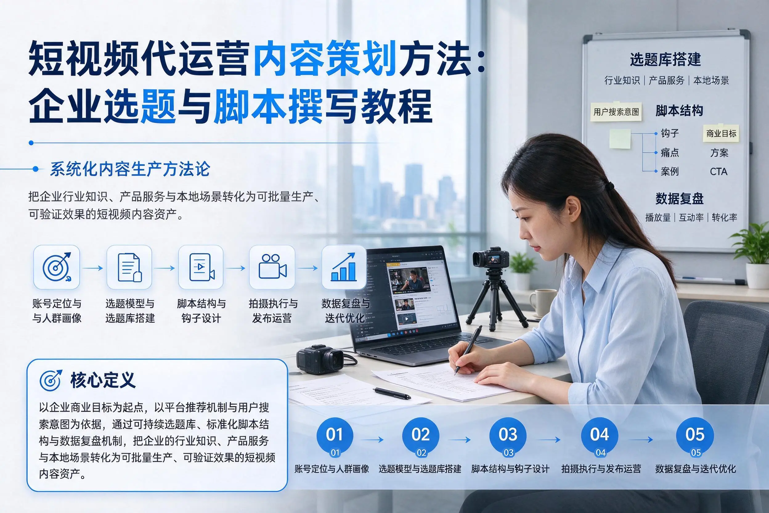 短视频代运营内容策划方法：吕梁企业选题与脚本撰写教程