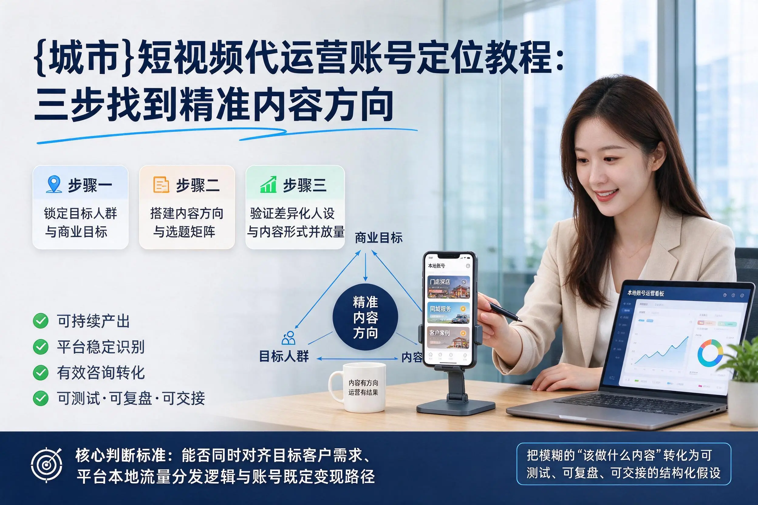 吕梁短视频代运营账号定位教程:三步找到精准内容方向