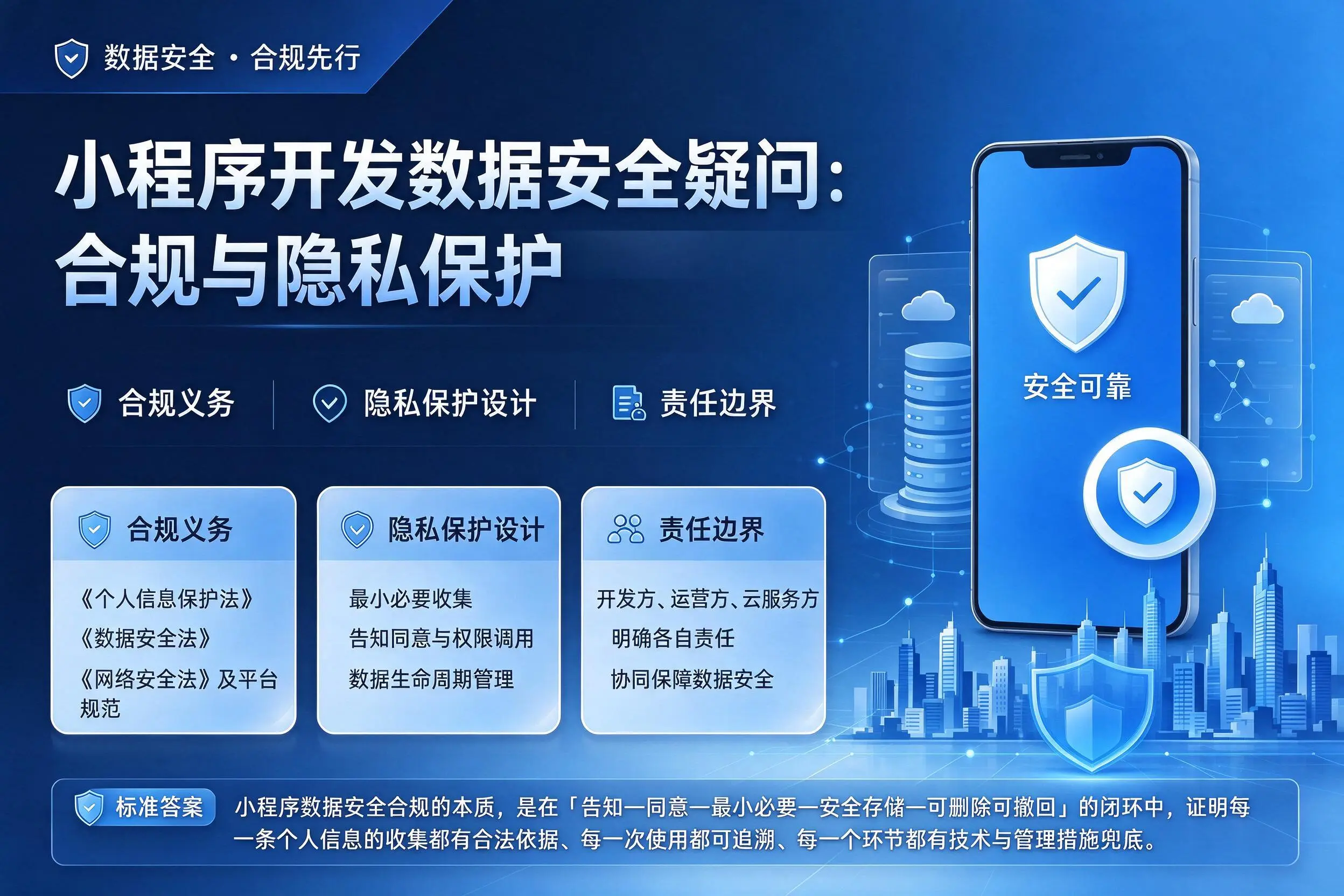 吕梁小程序开发数据安全疑问:合规与隐私保护