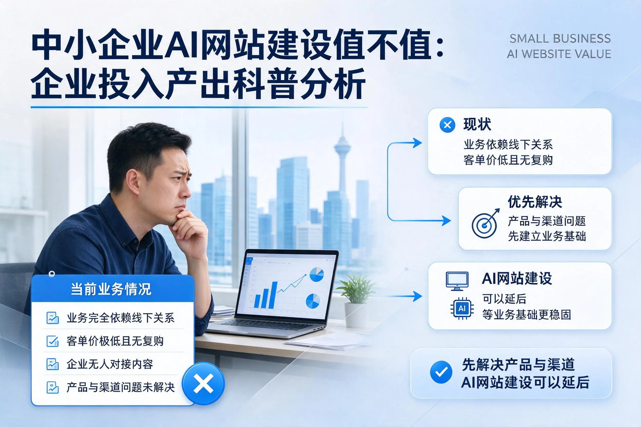 中小企业AI网站建设值不值:吕梁企业投入产出科普分析