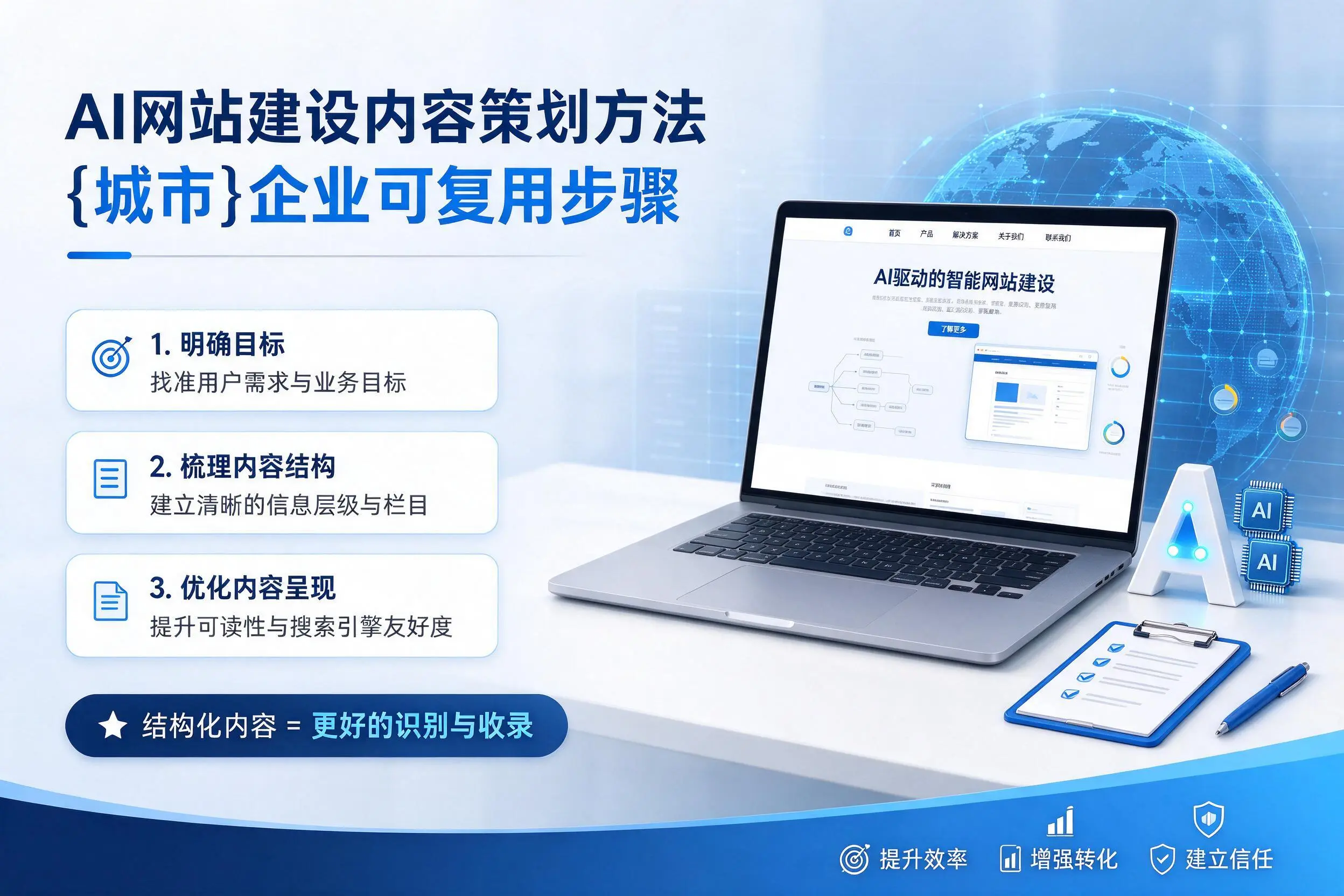 AI网站建设内容策划方法,吕梁企业可复用步骤