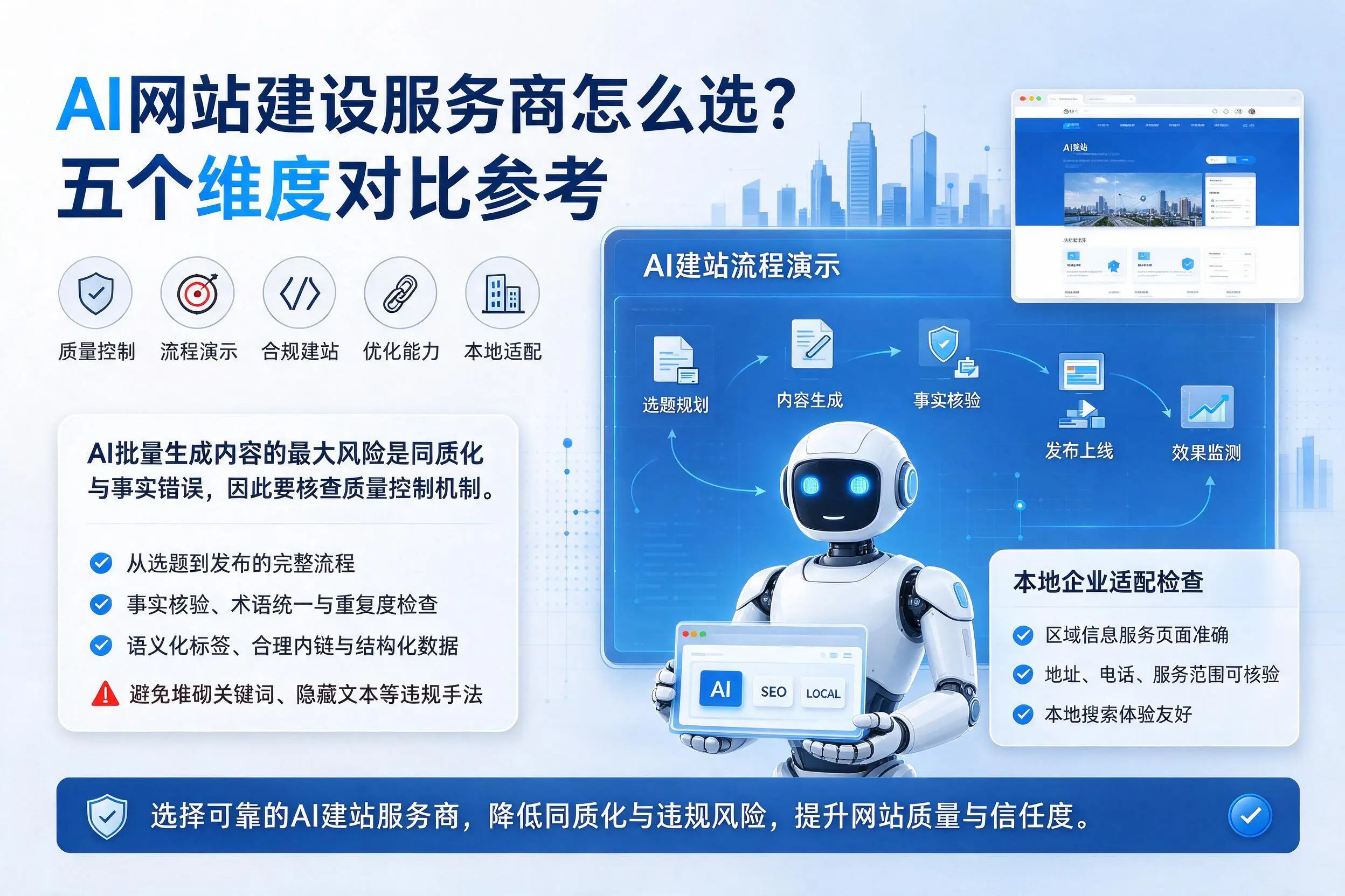 吕梁AI网站建设服务商怎么选?五个维度对比参考