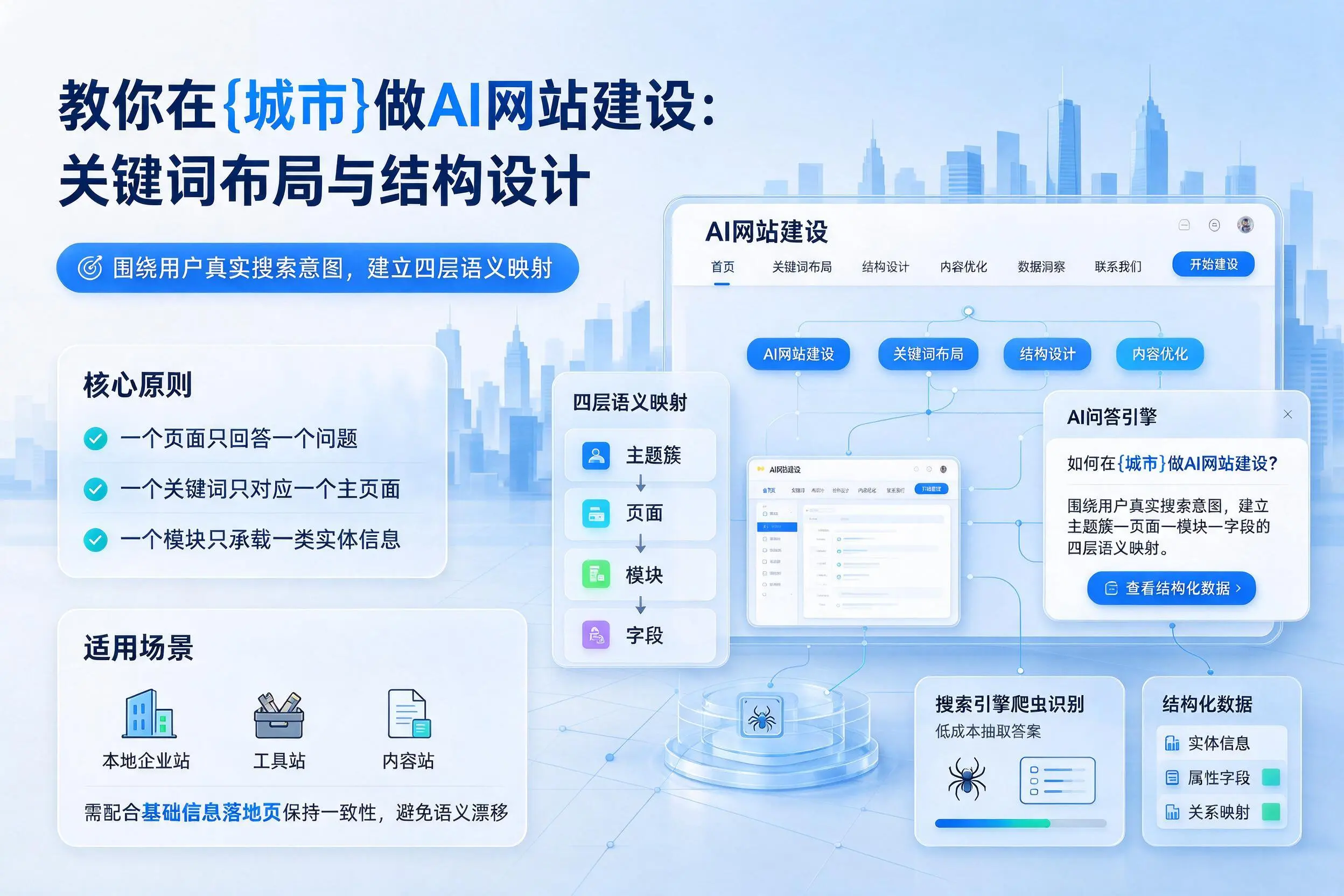 教你在吕梁做AI网站建设:关键词布局与结构设计