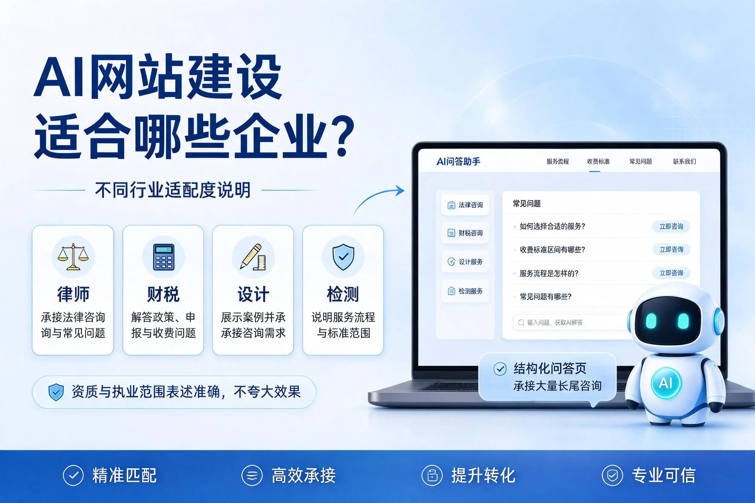 AI网站建设适合哪些企业?吕梁不同行业适配度说明