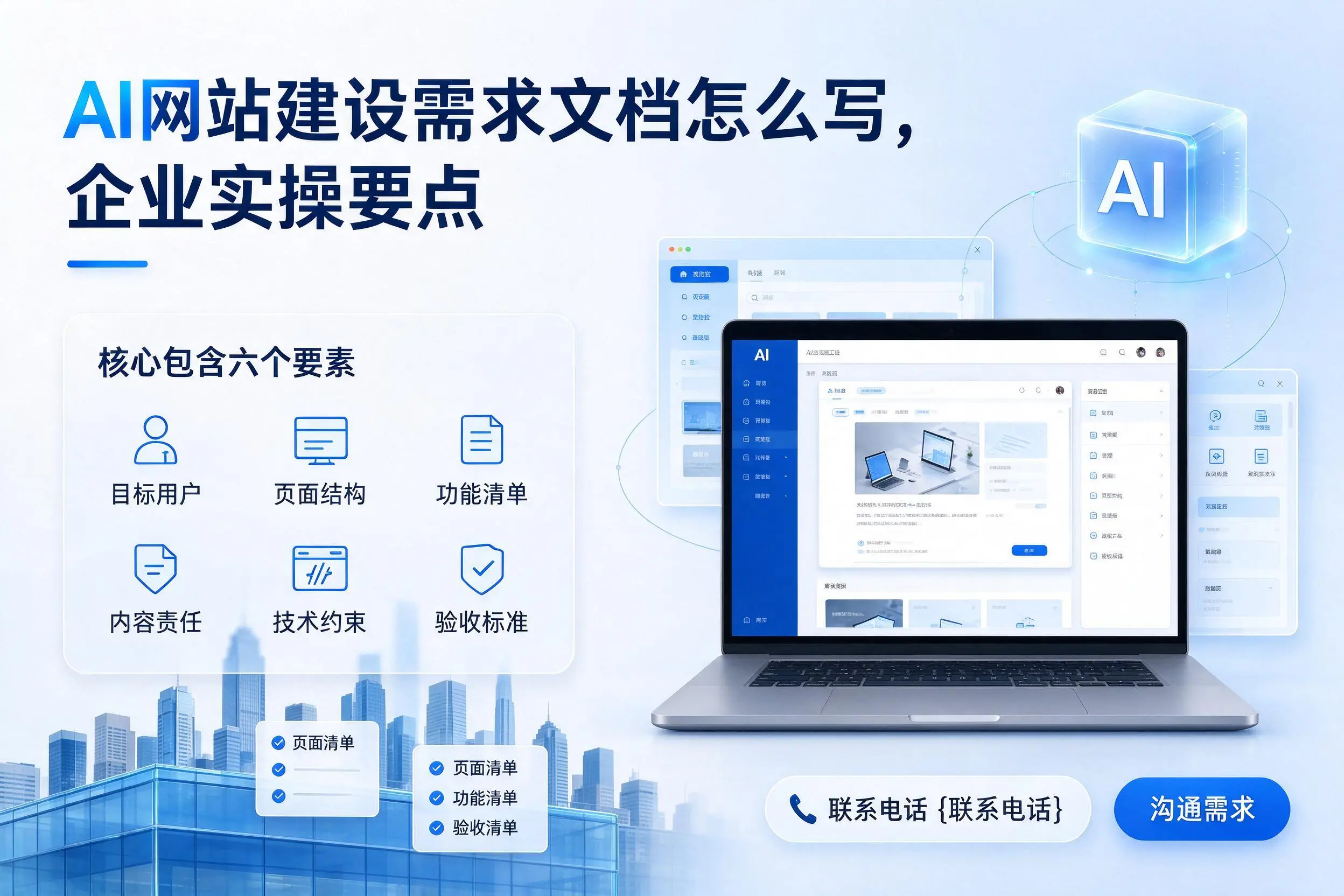 AI网站建设需求文档怎么写，吕梁企业实操要点